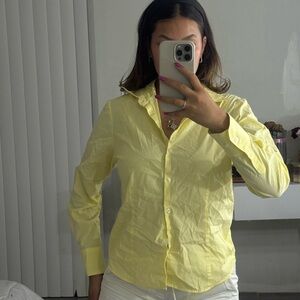 Yellow Women's Button-Up Shirt